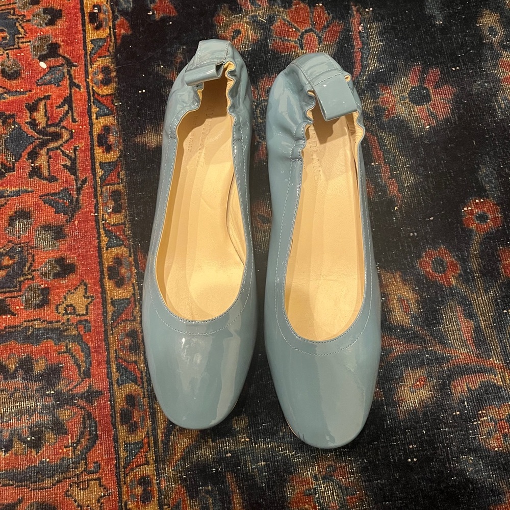 Everlane Patent Leather Blue Women's Ballet Heel